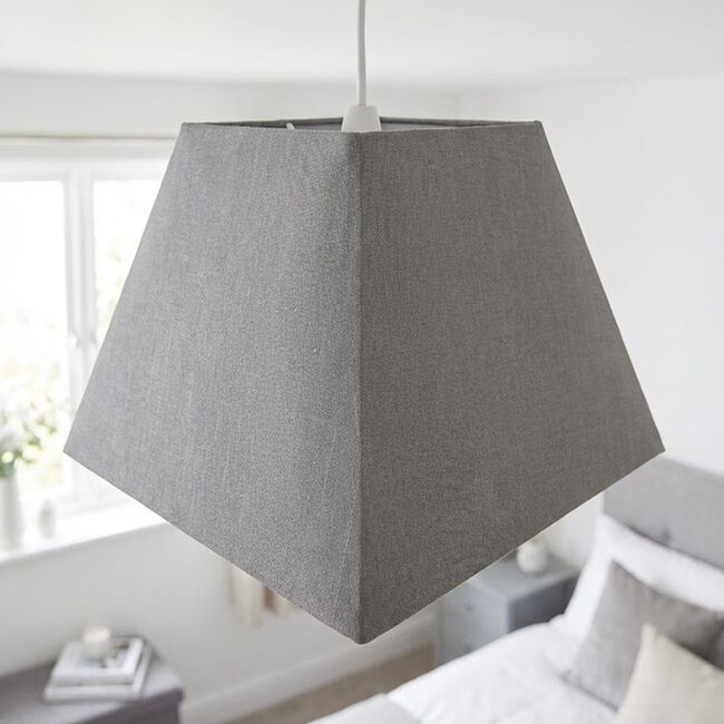 Grey Square Light Shade - 10"